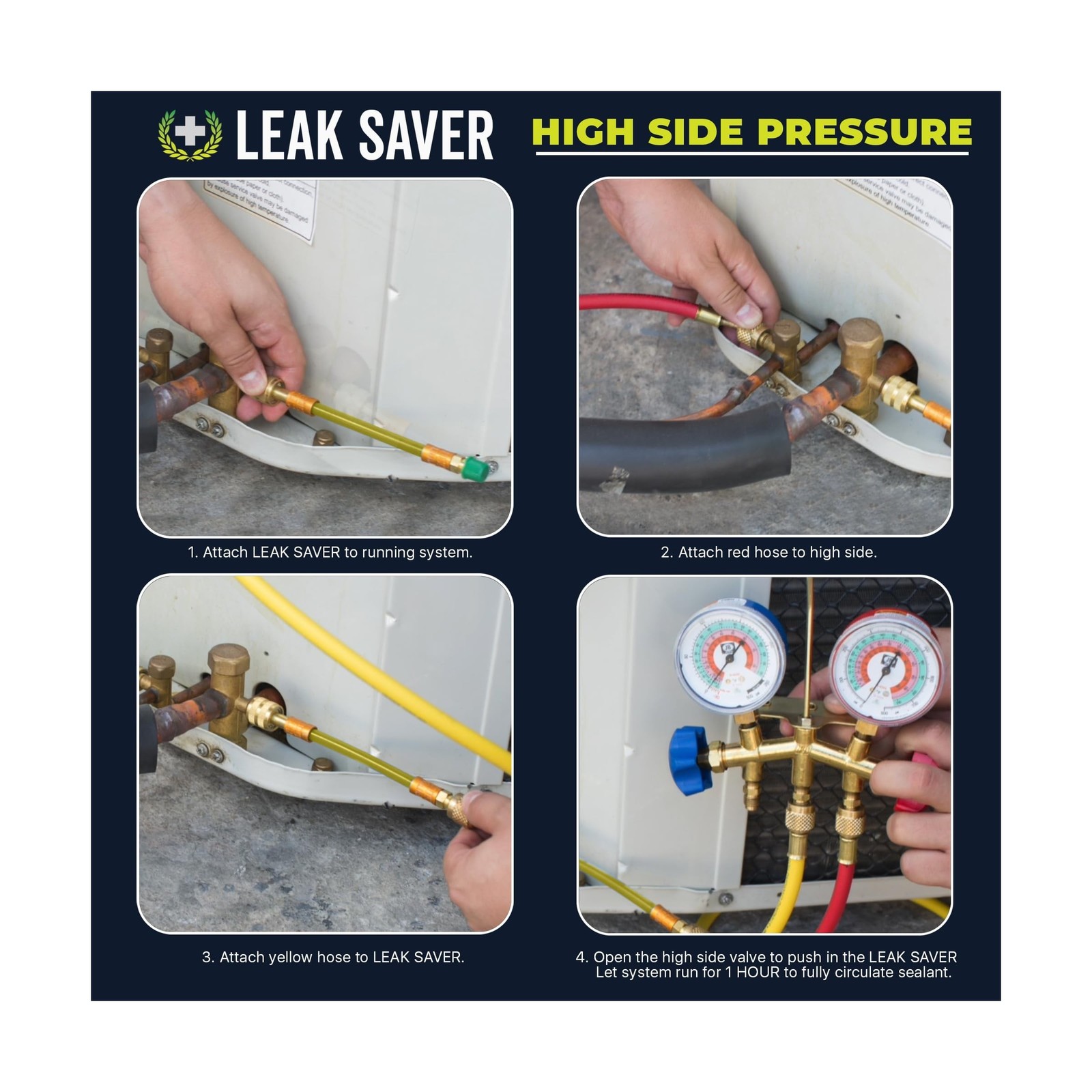 Leak Saver Direct Inject AC Leak Sealer | AC Stop Leak for Most HVA… Fast Ship