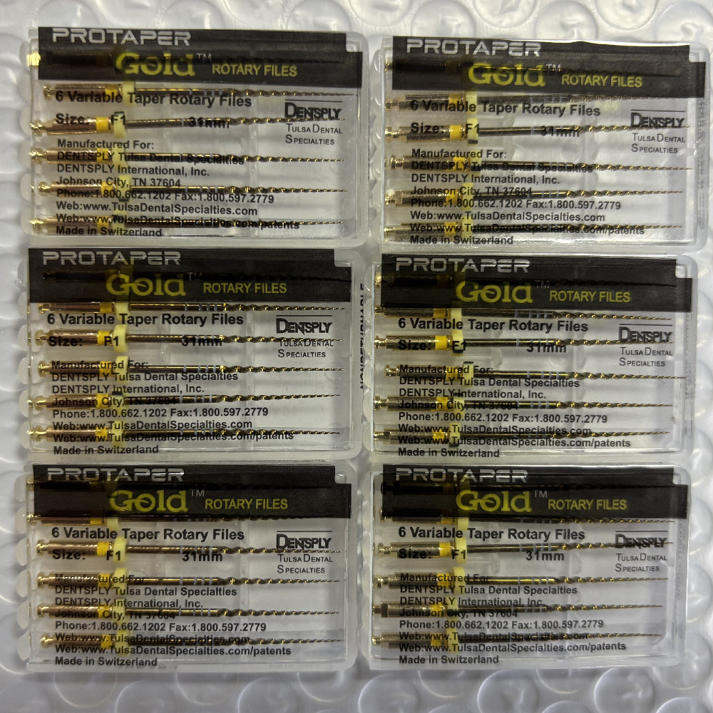 Dentsply Protaper Gold Rotary Files F1,F2,F3,S1,S2,SX Tulsa Assorted Endodontics