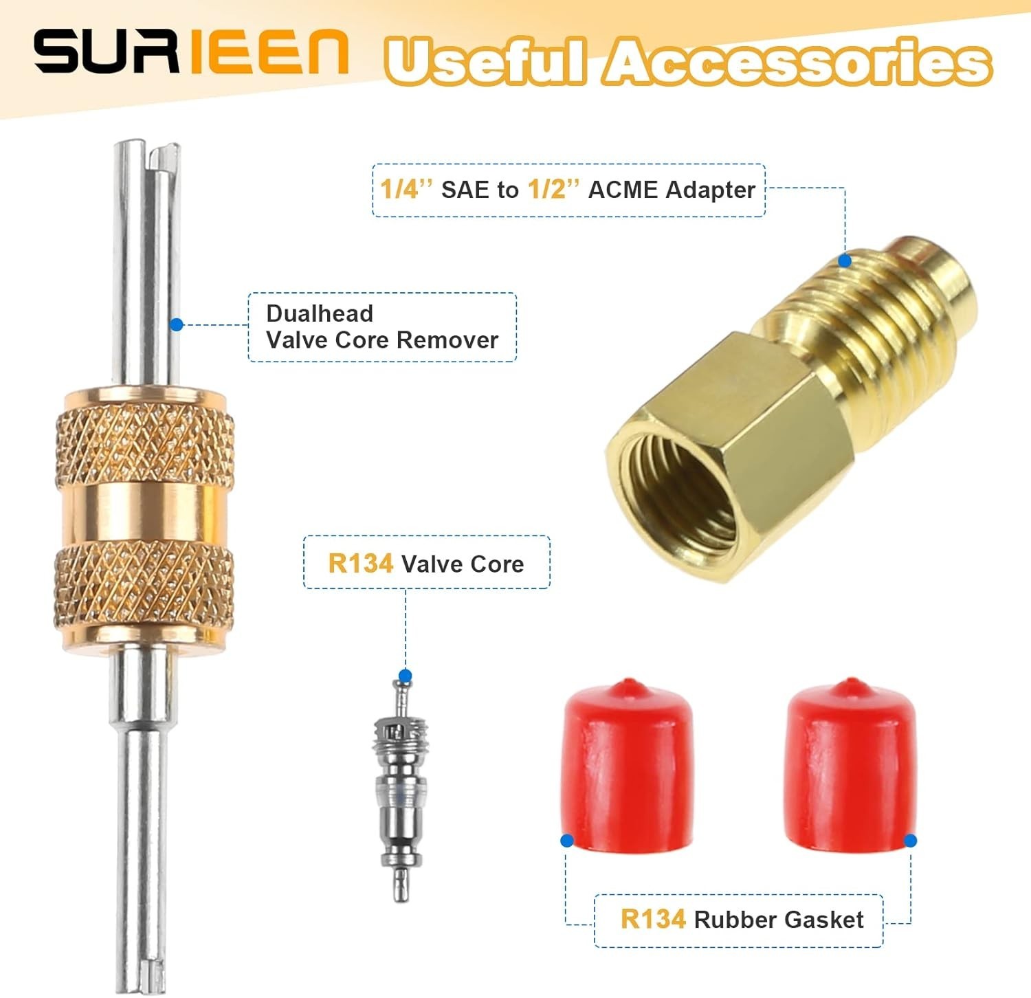 R134A Can Tap Valve – Self-Sealing & Puncture Style w/ Tank Adapter for A/C