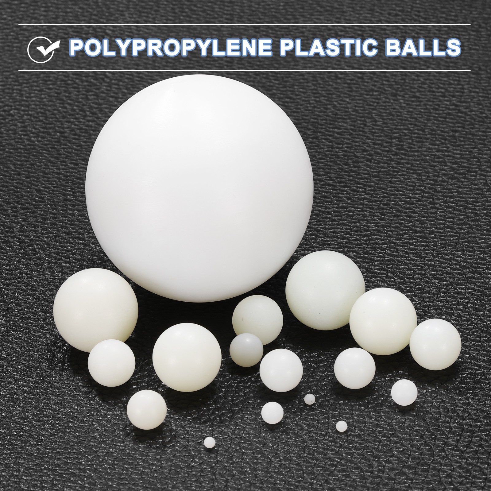100pcs Nylon Bearing Balls 9mm Solid Plastic Balls G1 Precision White