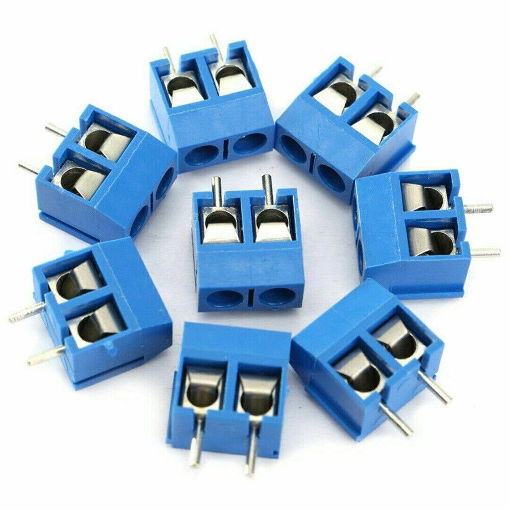 50/60Pcs KF301-2P/3P PCB Mount Screw Terminal Block Connector 2/3Pin 5mm Pitch