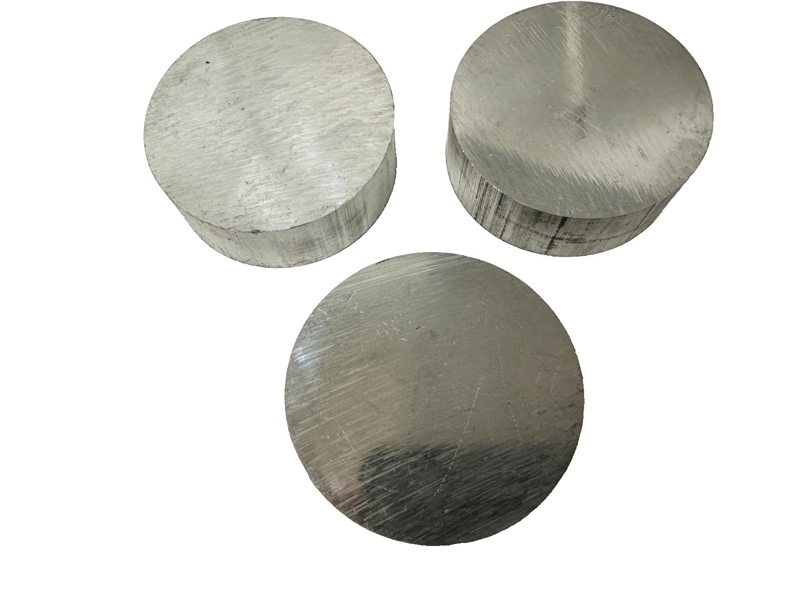 3.25 Diameter Aluminum Round Bar 6061 T6511 Length 1.06 inches QTY 3 SKU10118