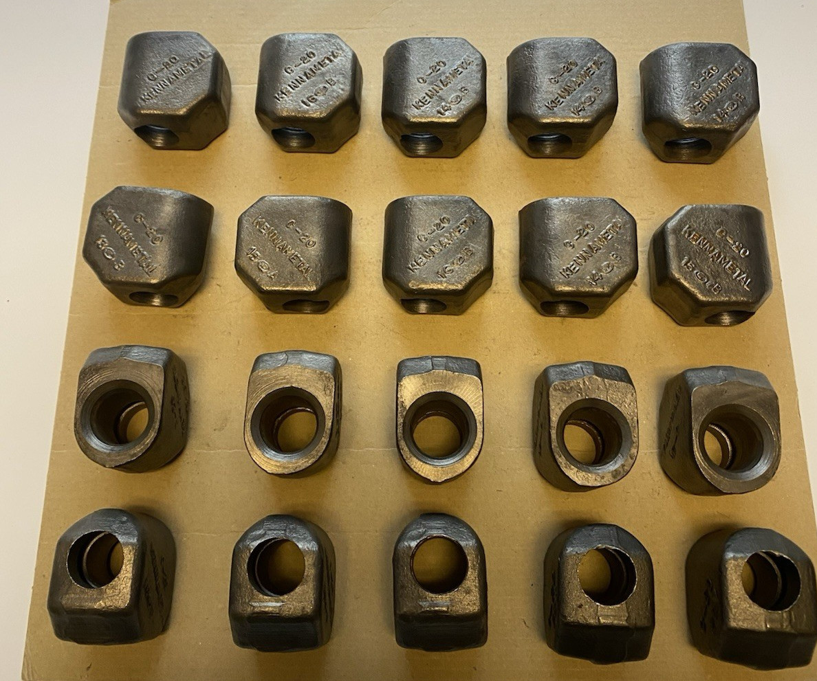 NEW KENNAMENTAL C-20 ROCK AUGER TOOTH POCKETS / MADE IN THE USA