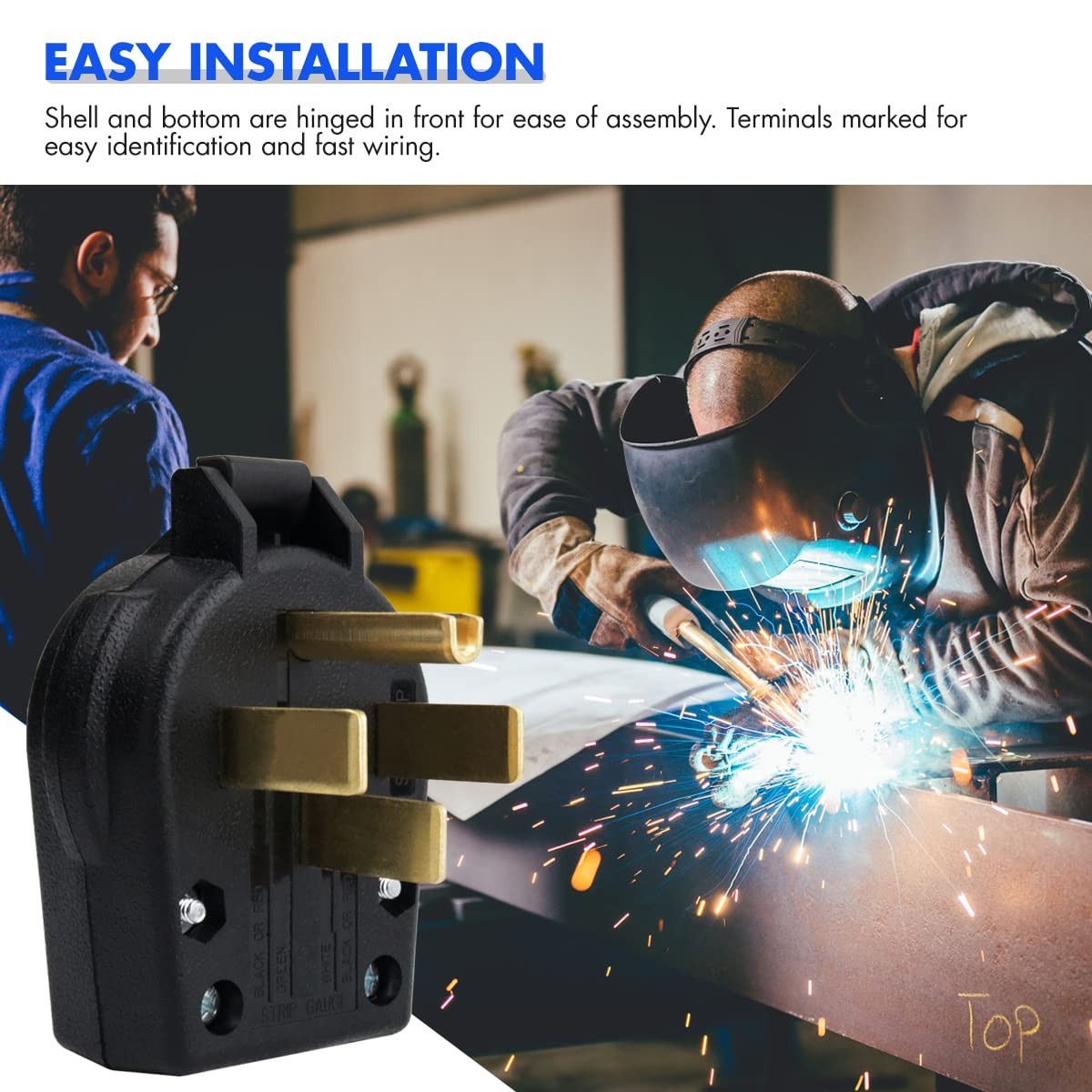 (High Power Plug + Surface Mount Power Receptacle) 30A 50A 125/250V,14-50R