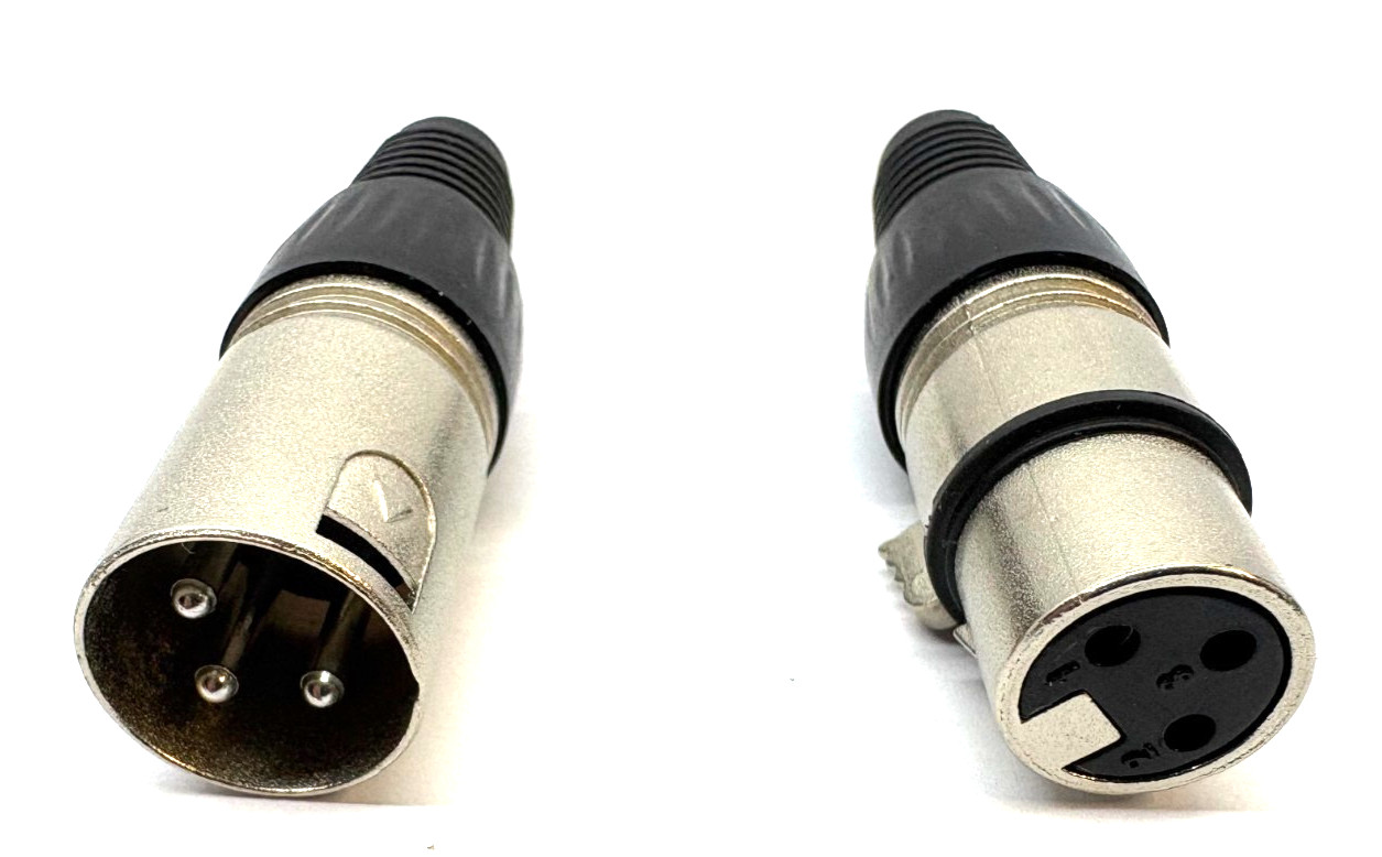 10 Pack XLR Connectors,5-PairXLR 3 Pin Male/Female Plugs Audio Mic Microphone…