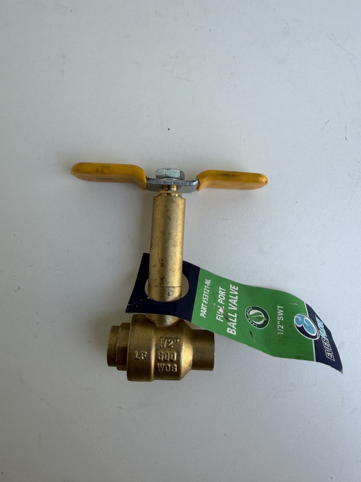 Everflow 53121-NL Brass Ball Valve 1/2″ SWT Long Bonnet Lead Free 600 WOG LF