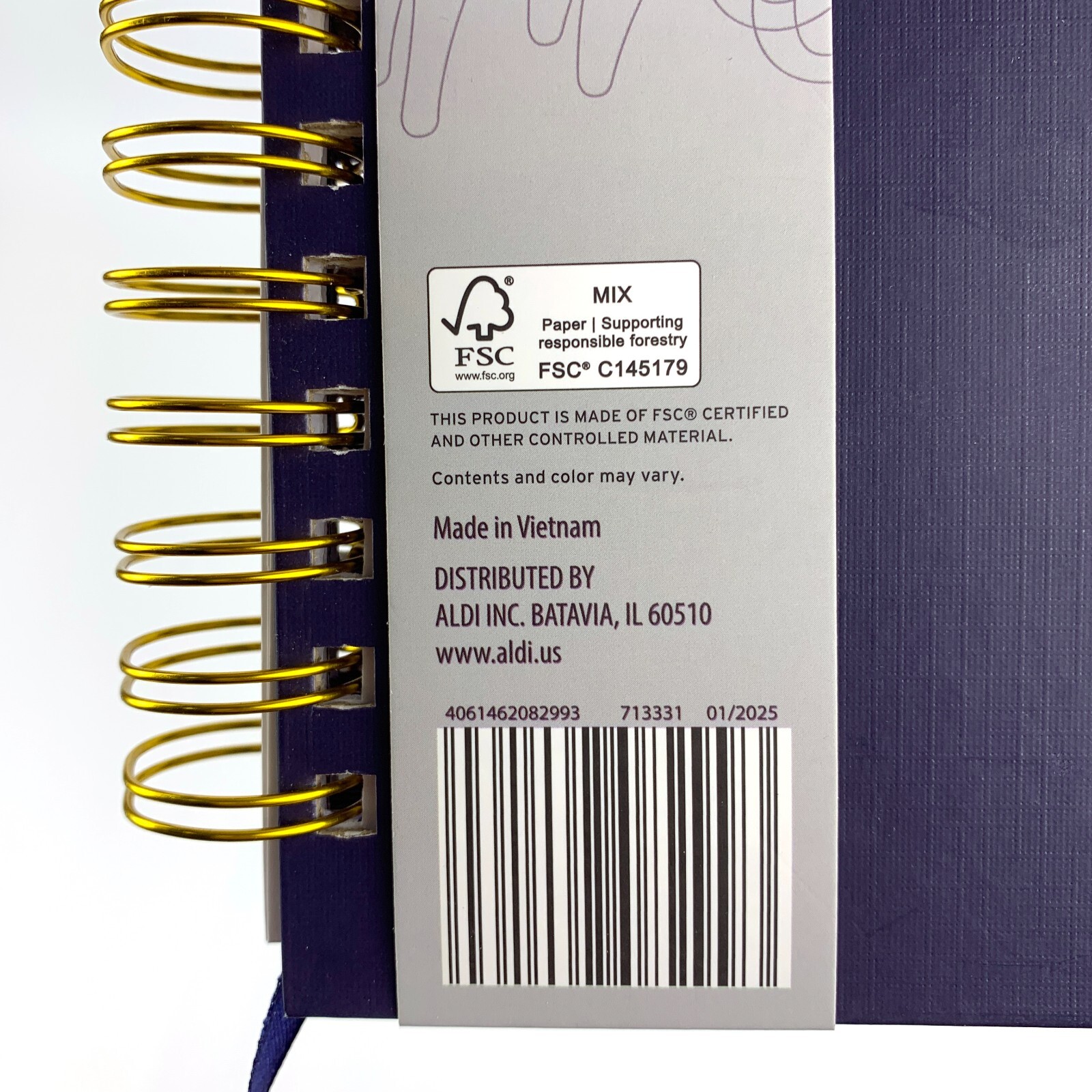Pembrook Premium Spiral Bound Planner No Date Weekly Monthly Ribbon Bookmark 160