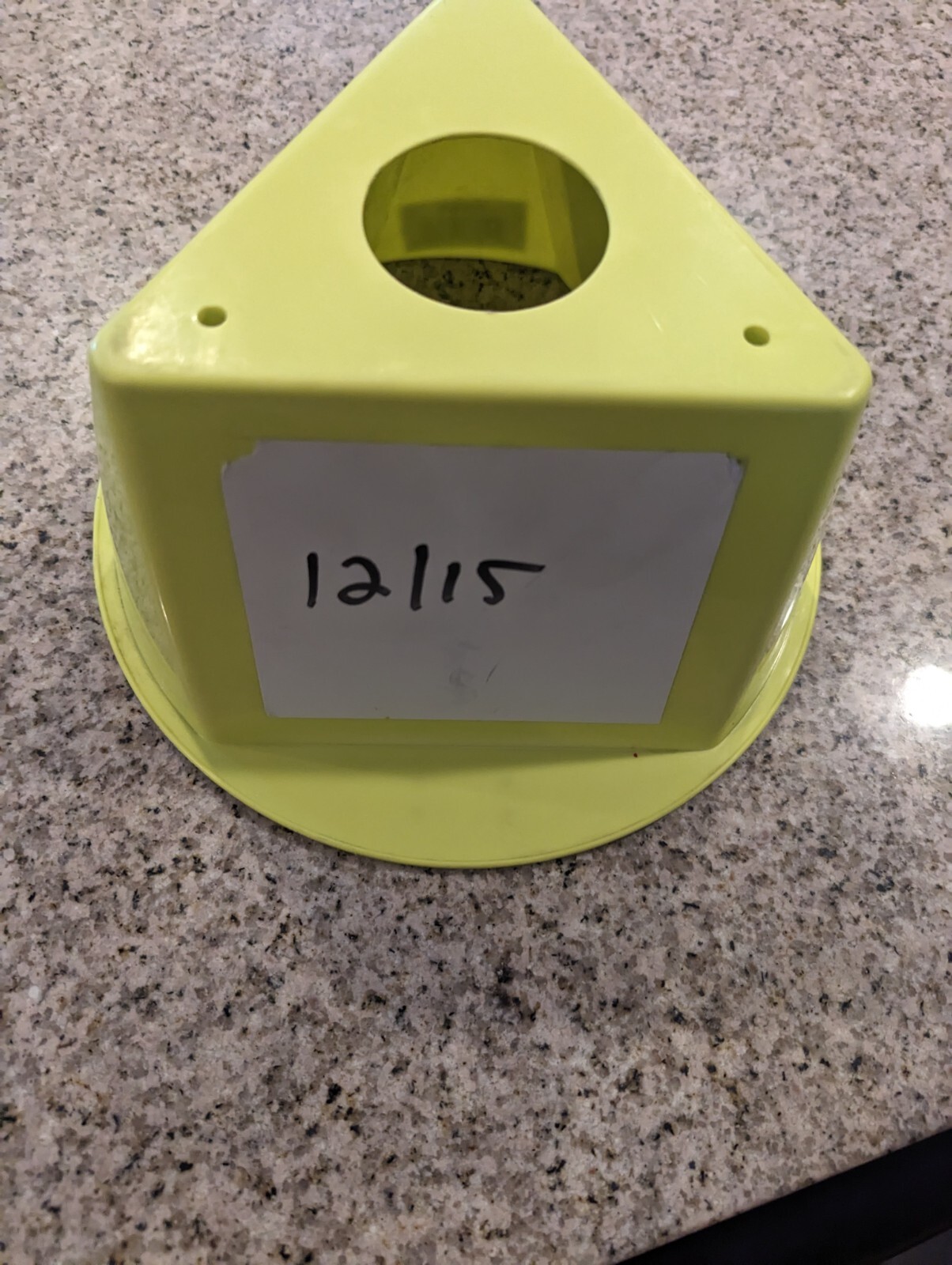 Inventory Control Cone w/ Dry Erase Decals Polypropylene Yellow 412434