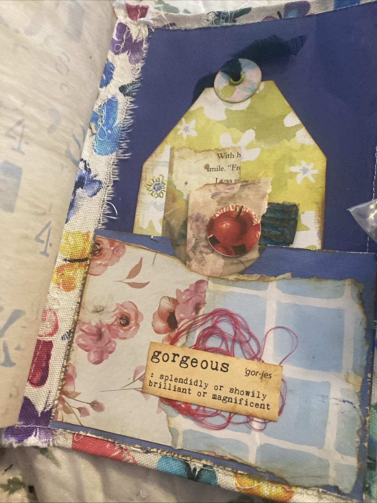 Junk Journal Handmade with pockets, belly bands, tucks journal cards, tags