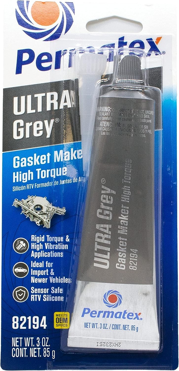 Permatex ULTRA GREY Rigid High-Torque RTV Silicone Gasket Maker – 12EA