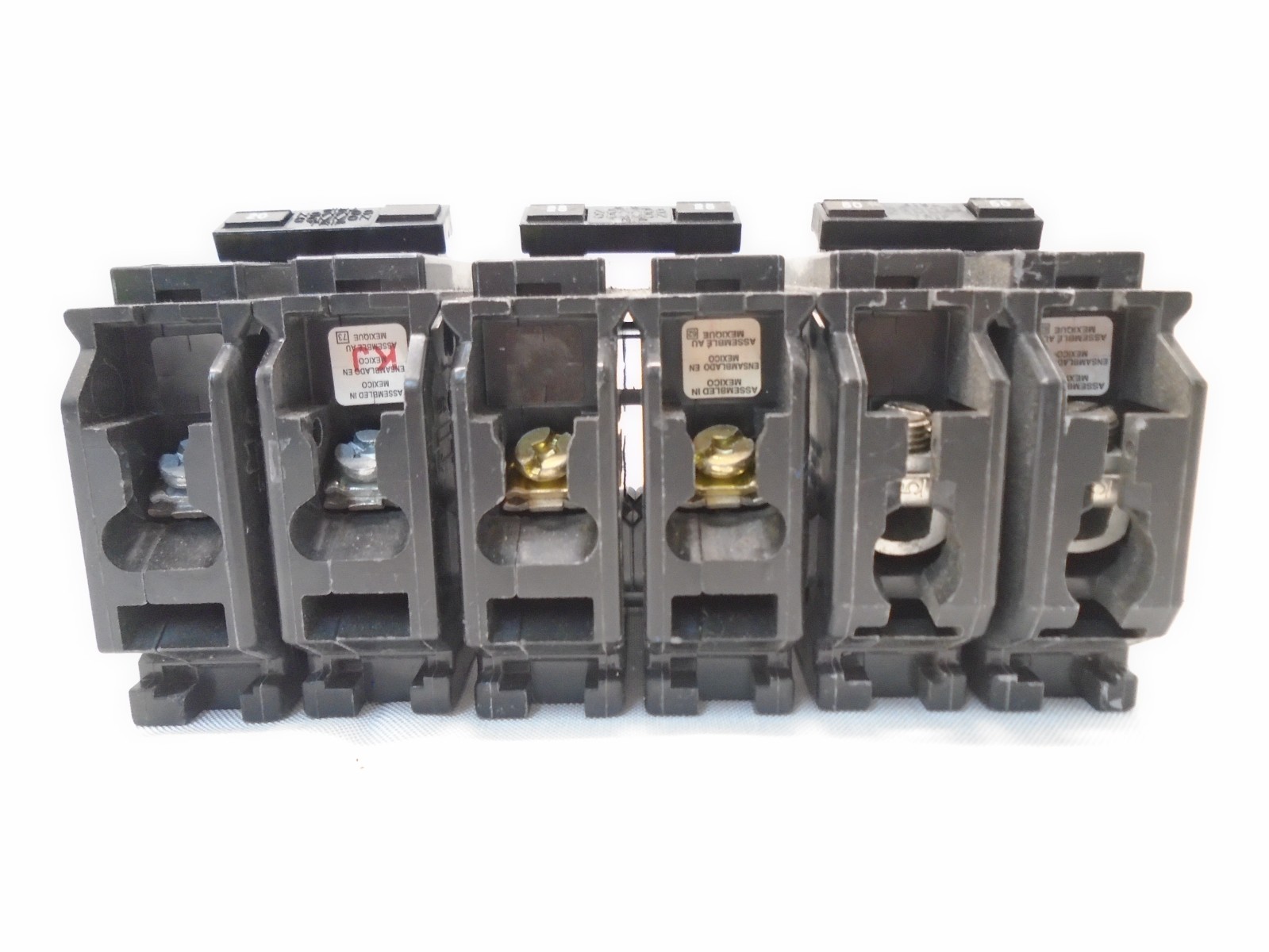 (3) Square D HOM250 HOM225 HOM220 20 25 50 Amp 240 Volt 2 Pole Plug In Breaker