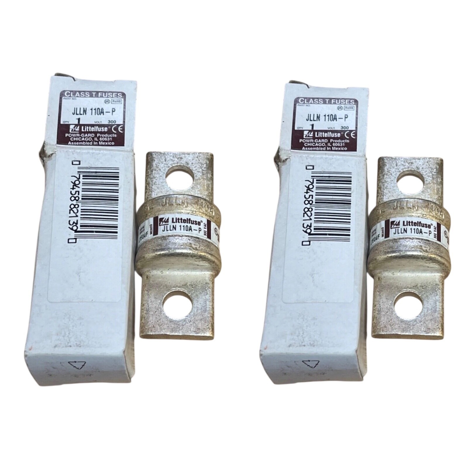 2 Littelfuse JLLN110 JLLN-110A-P 100Amp (100A) JLLN 300V Fast Fuses New in Box