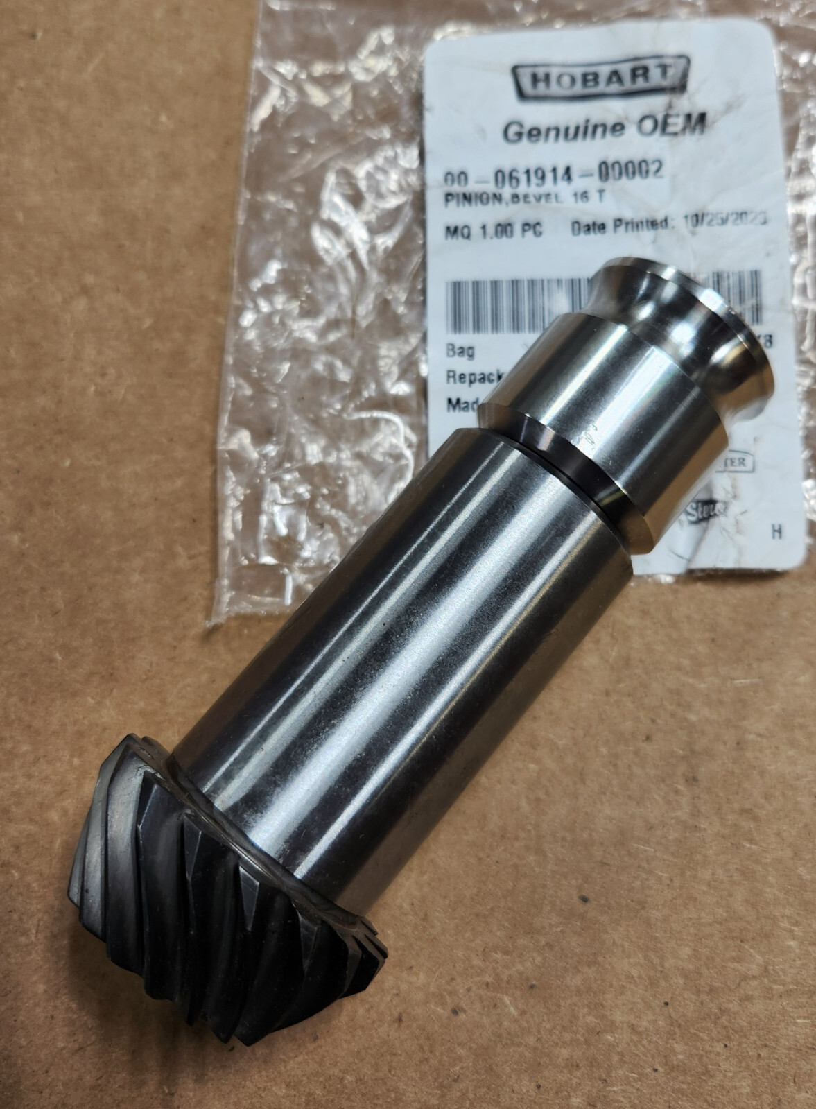Hobart Mixer H600 L800 P660 #12 Attachment 061506 Square Drive front 61506 NEW