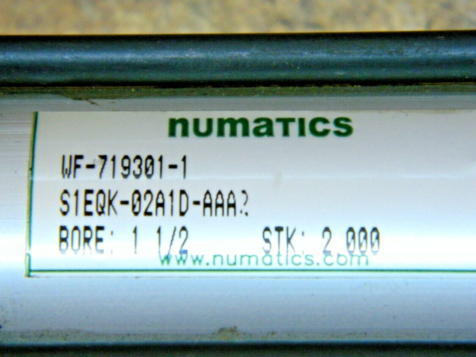 NUMATICS 1-1/2″ Bore X 2″ Stroke S1EQK-02A1D-AAA2 Pneumatic Cylinder