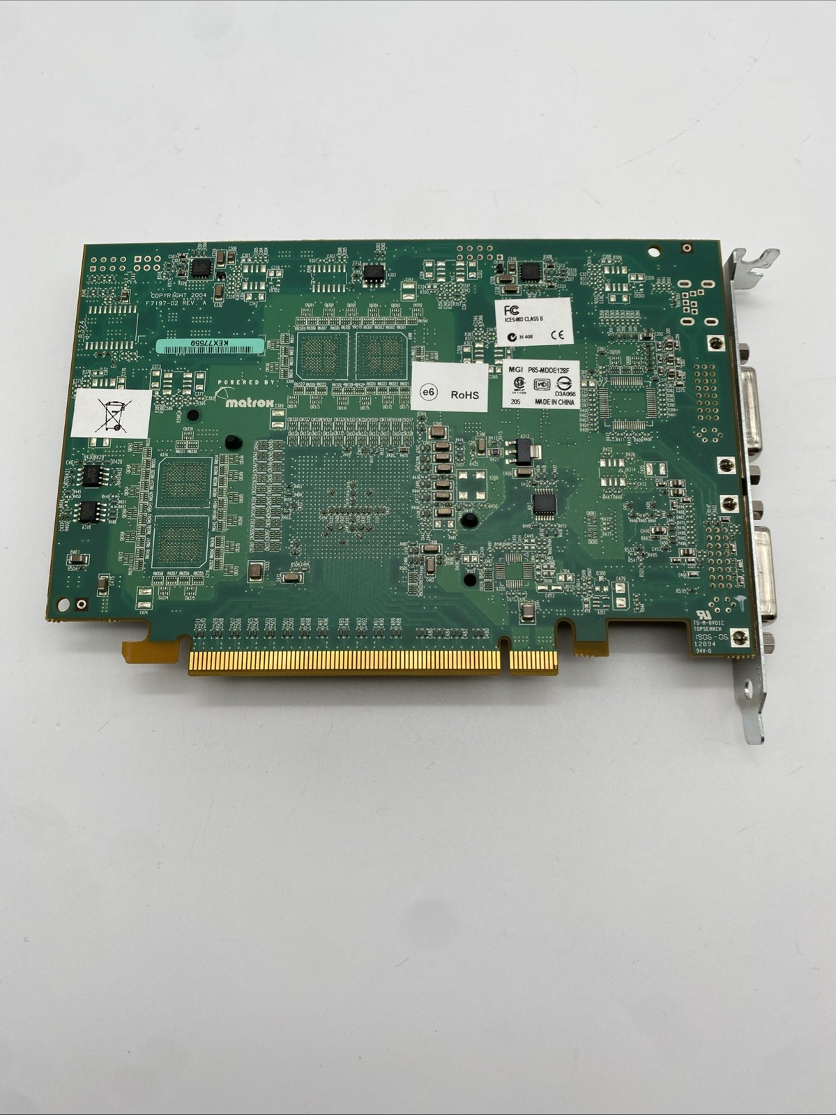 Matrox PCIe Graphics Card Dual DVI Video Card Fan Cooled P65-MDDE128F
