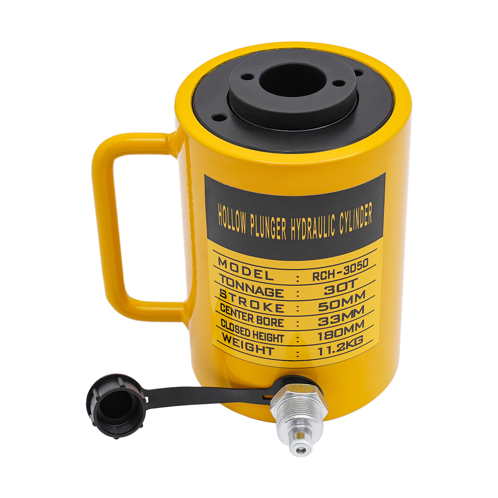 Hollow Ram Hydraulic Cylinder Jack 30 Ton / 66000 lbs 50mm Stroke RCH3050