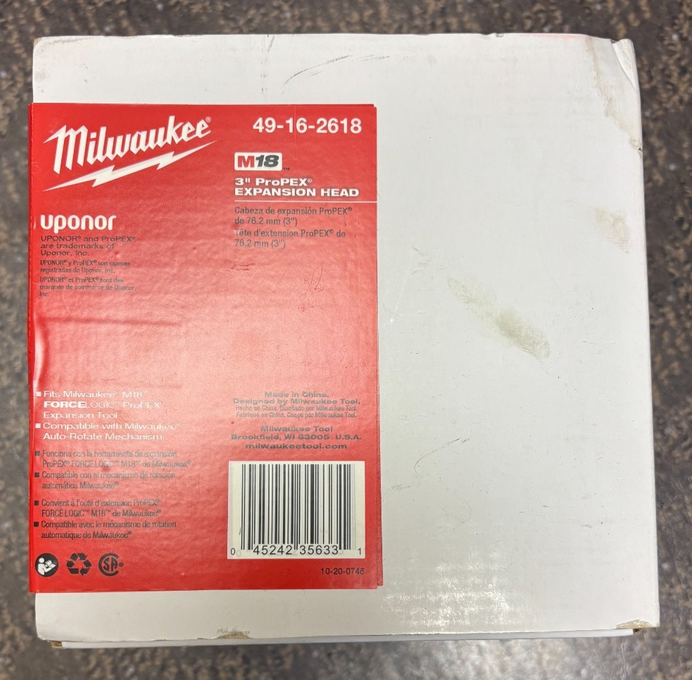 Milwaukee Tool 49-16-2618 3″ Propex Expansion Head, New