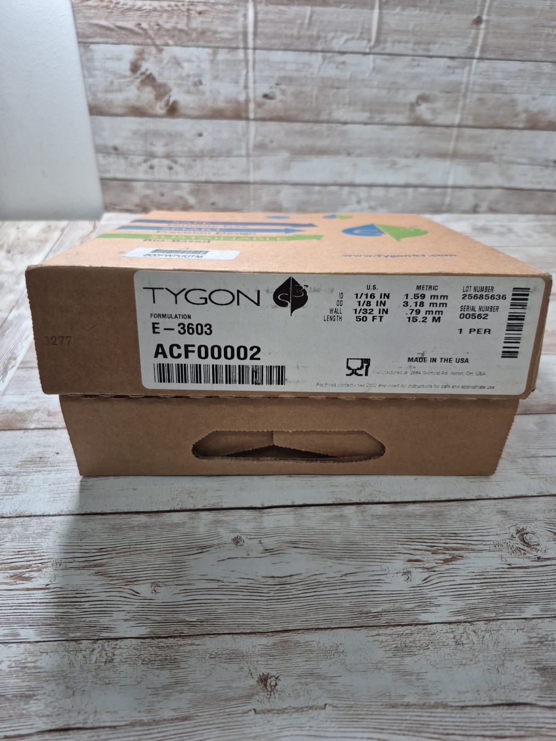 Tygon ACF00002 Tubing E-3603. See Label