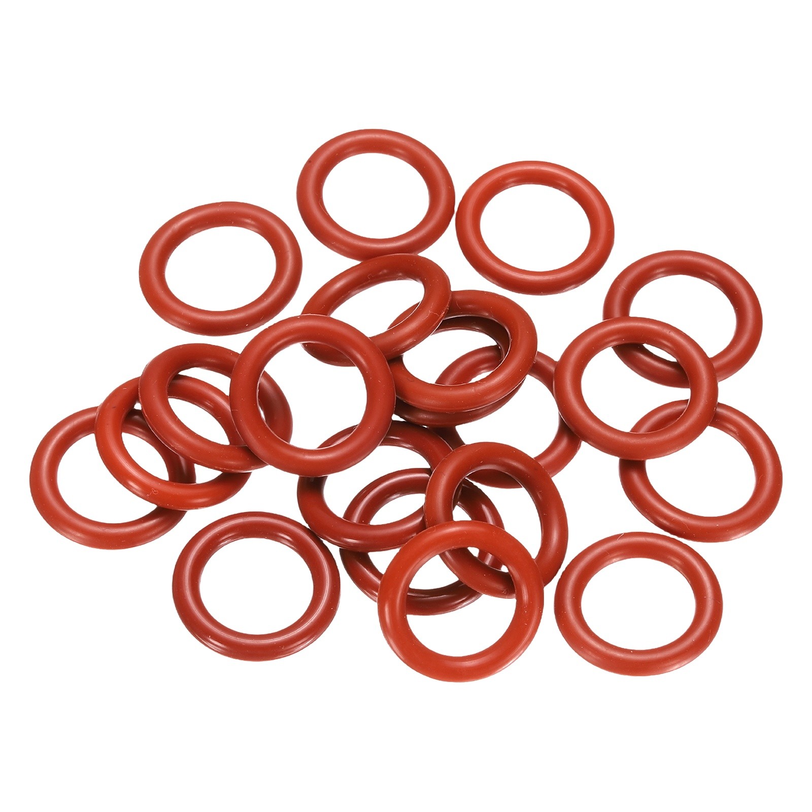 20pcs Silicone O-Ring 17x11x3mm Metric Sealing Gasket for Plumbing Red