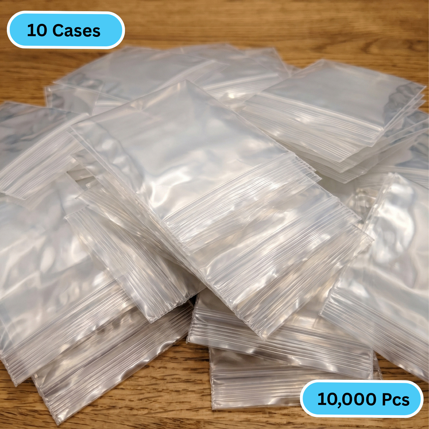 10000 Clear Reclosable Plastic Poly Zip Lock Bags With Hang Hole 3″ x 4″ – 2 Mil