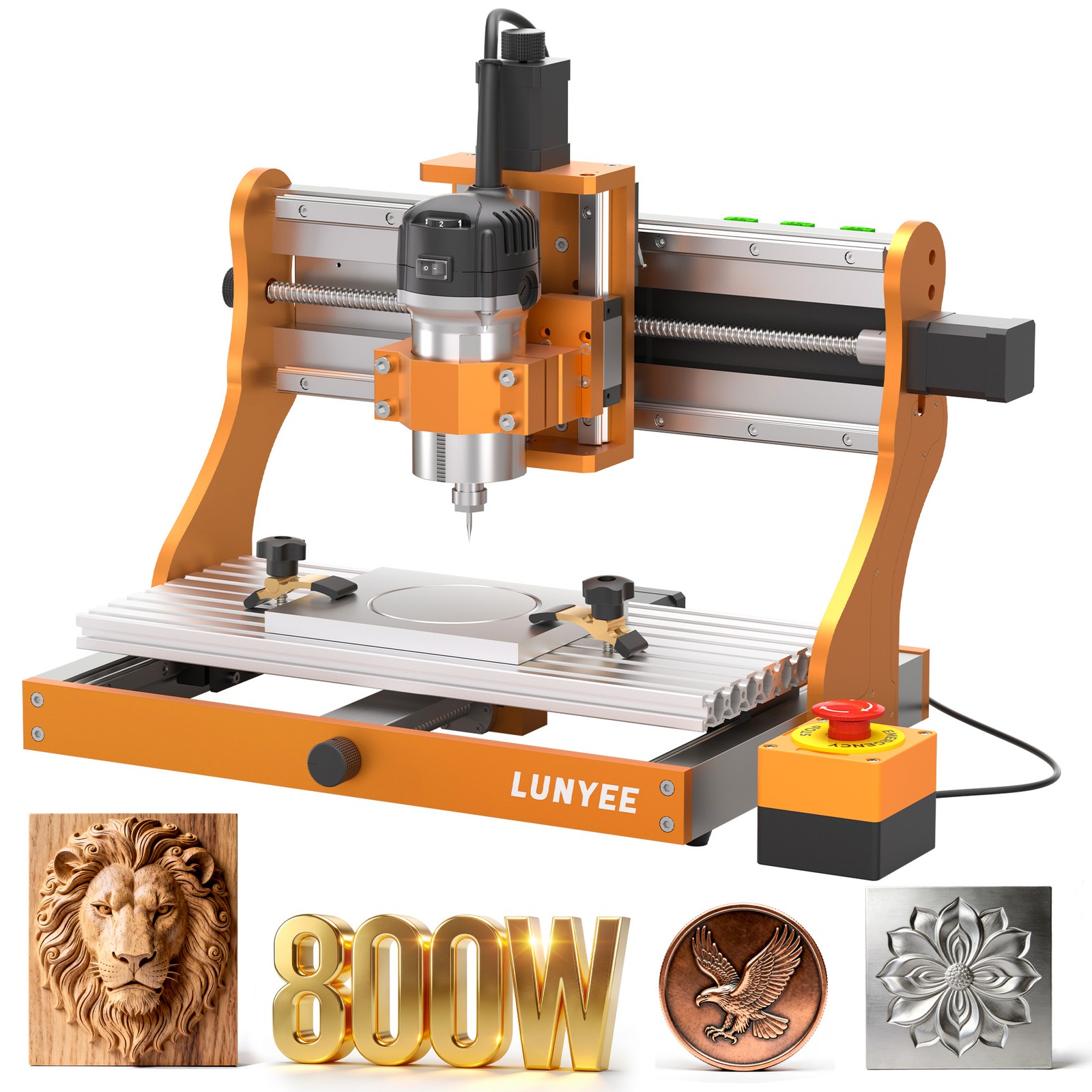 Lunyee 3020 Nova CNC Router Machine for Engraving with 710W Trim Router Spindle