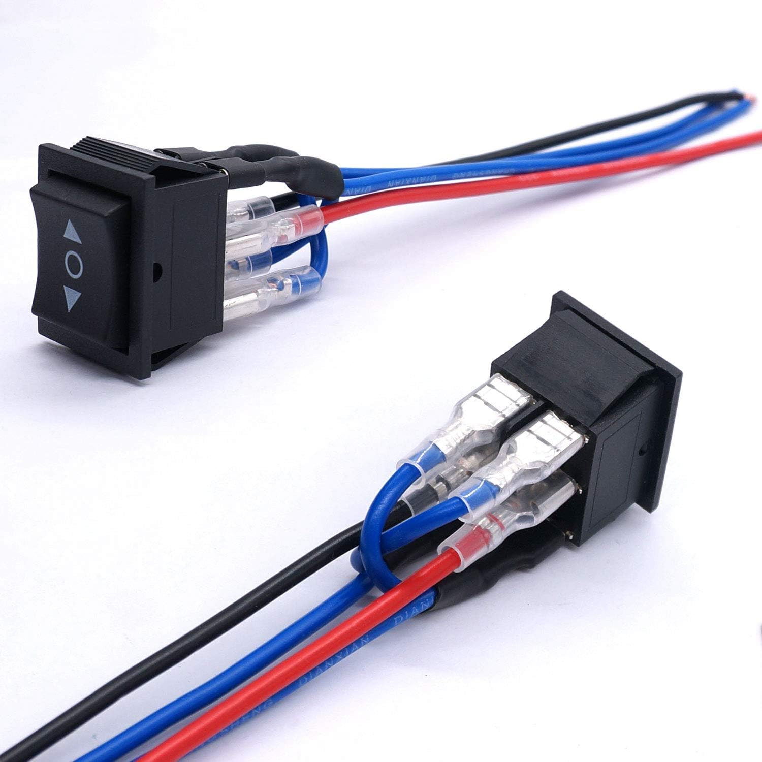 20A 12V DC Momentary Motor Polarity Reverse Rocker Switch DPDT 6 Pin (O