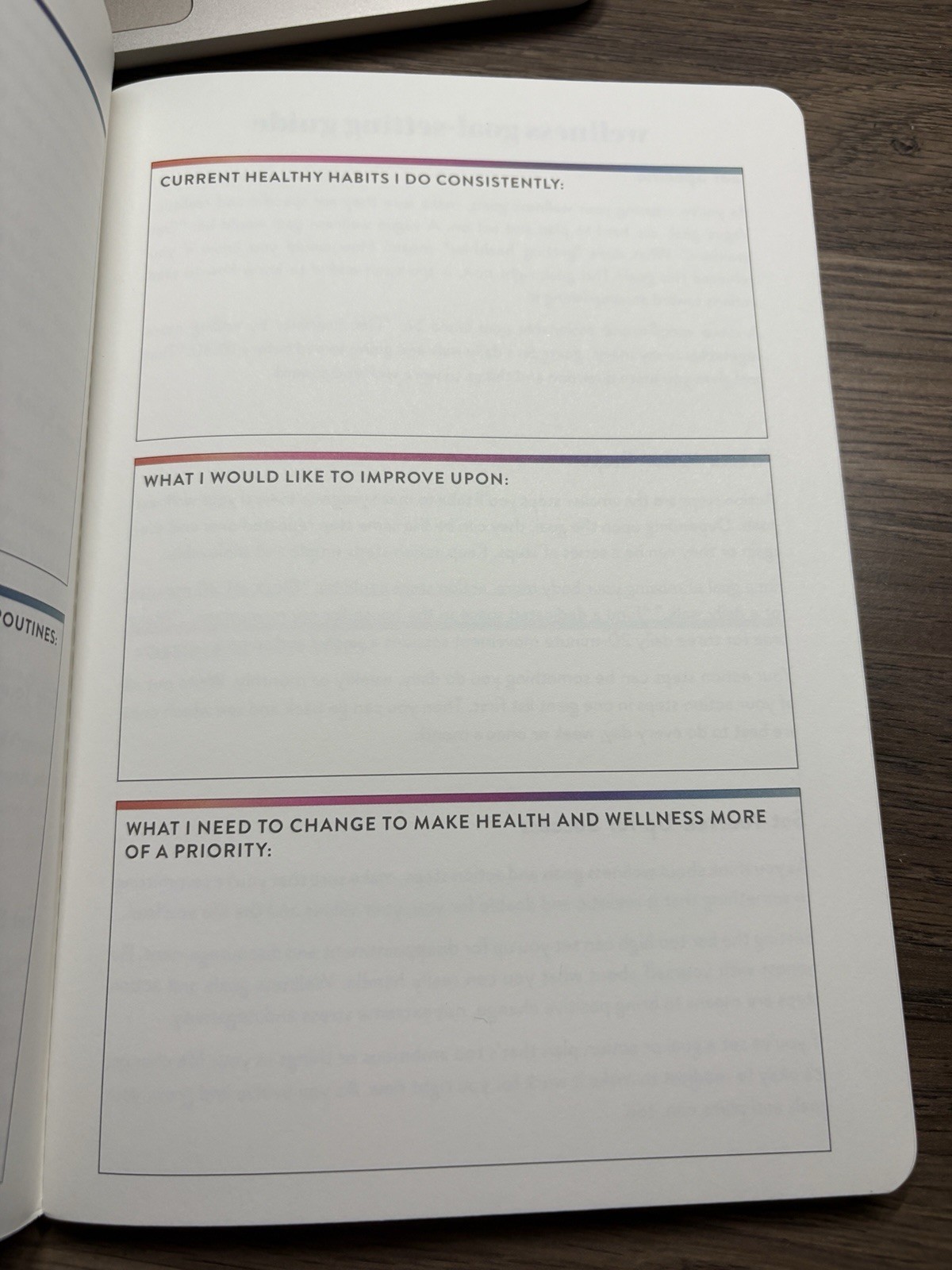Erin Condren Wellness Log Journal Petite Planner Exercise Food Log Habit Track