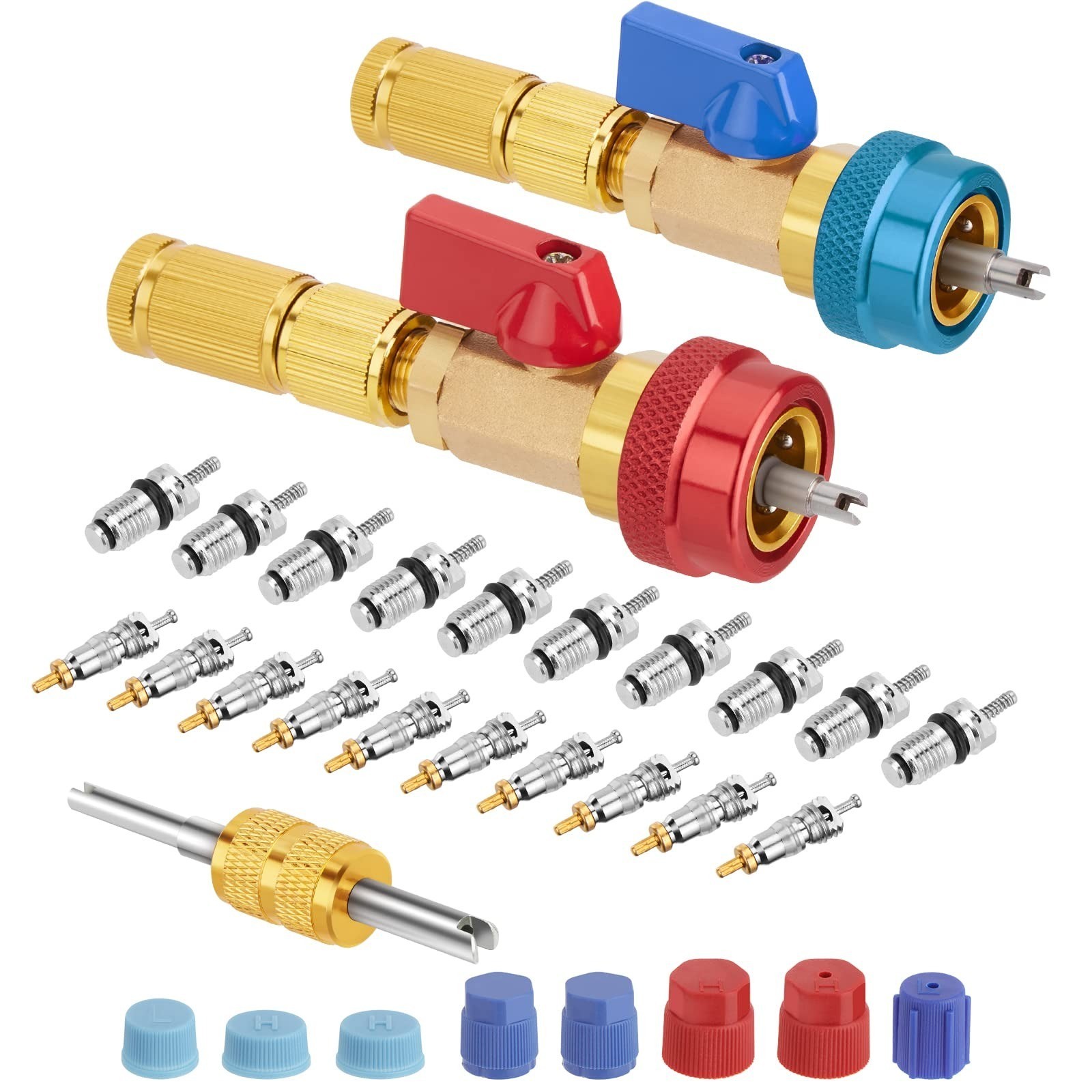 R134A Valve Core Remover Installer WADEO AC High Low Pressure Tool
