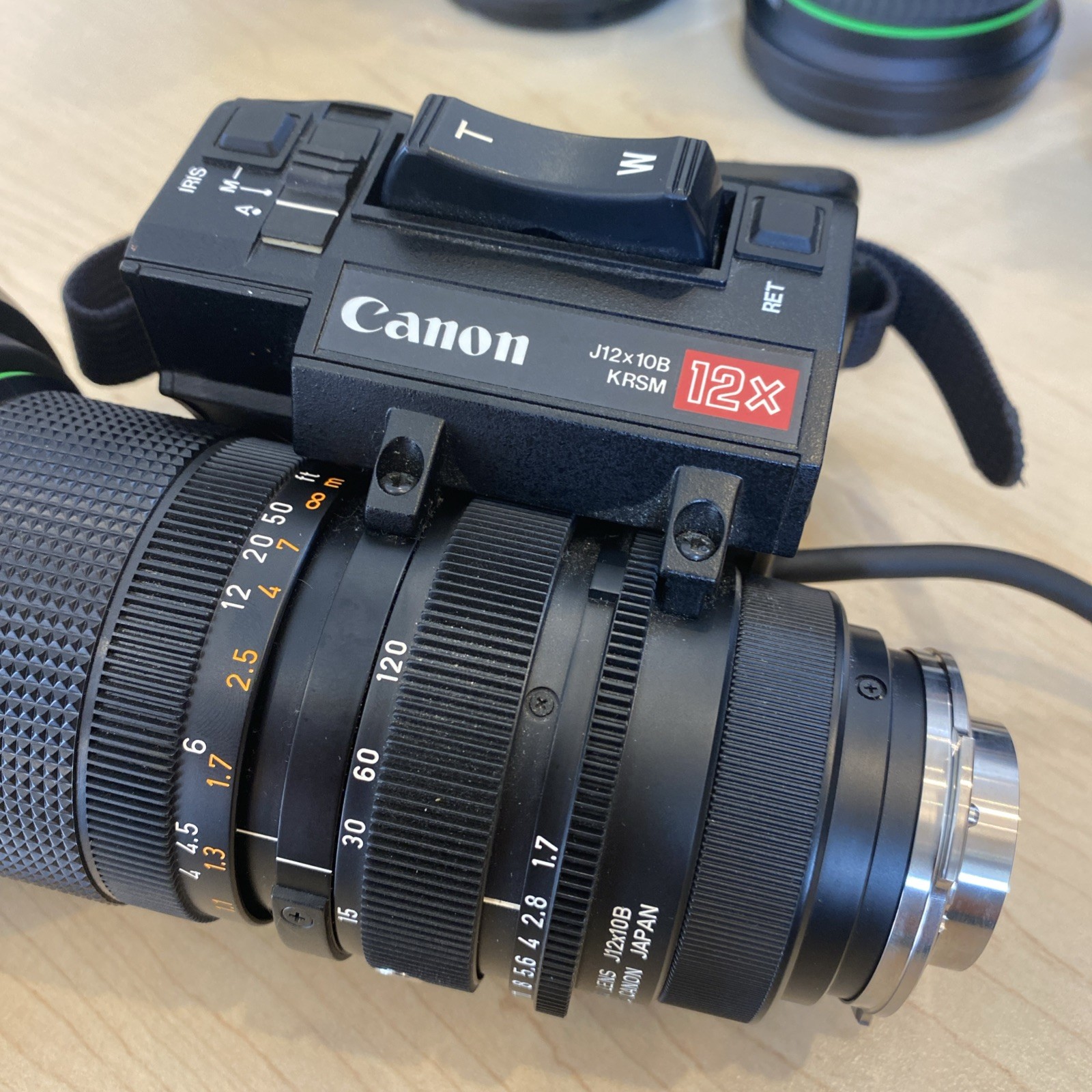 Canon Macro TV Zoom Lens J12X10B 10-120Mm 1:1.7 Servo J12x10B KRSM 12x Bx#1 L#23