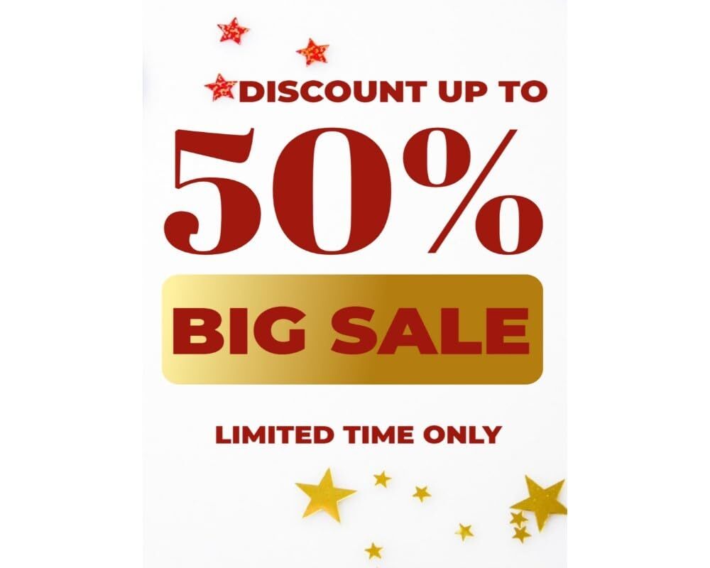 Discount Up To Big Sale | Full Color Window Display Signs | 18″W x 24″H