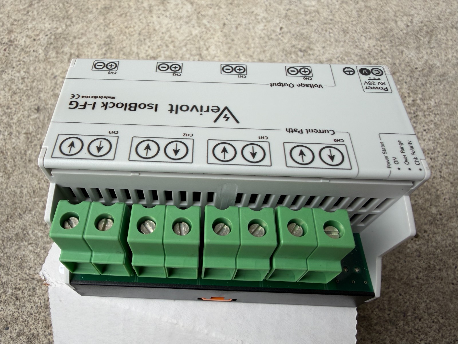 VeriVolt ISOBLOCK I-FG-4C IFG4C Monitor Current/Voltage Transducer 15A 10V -NEW-
