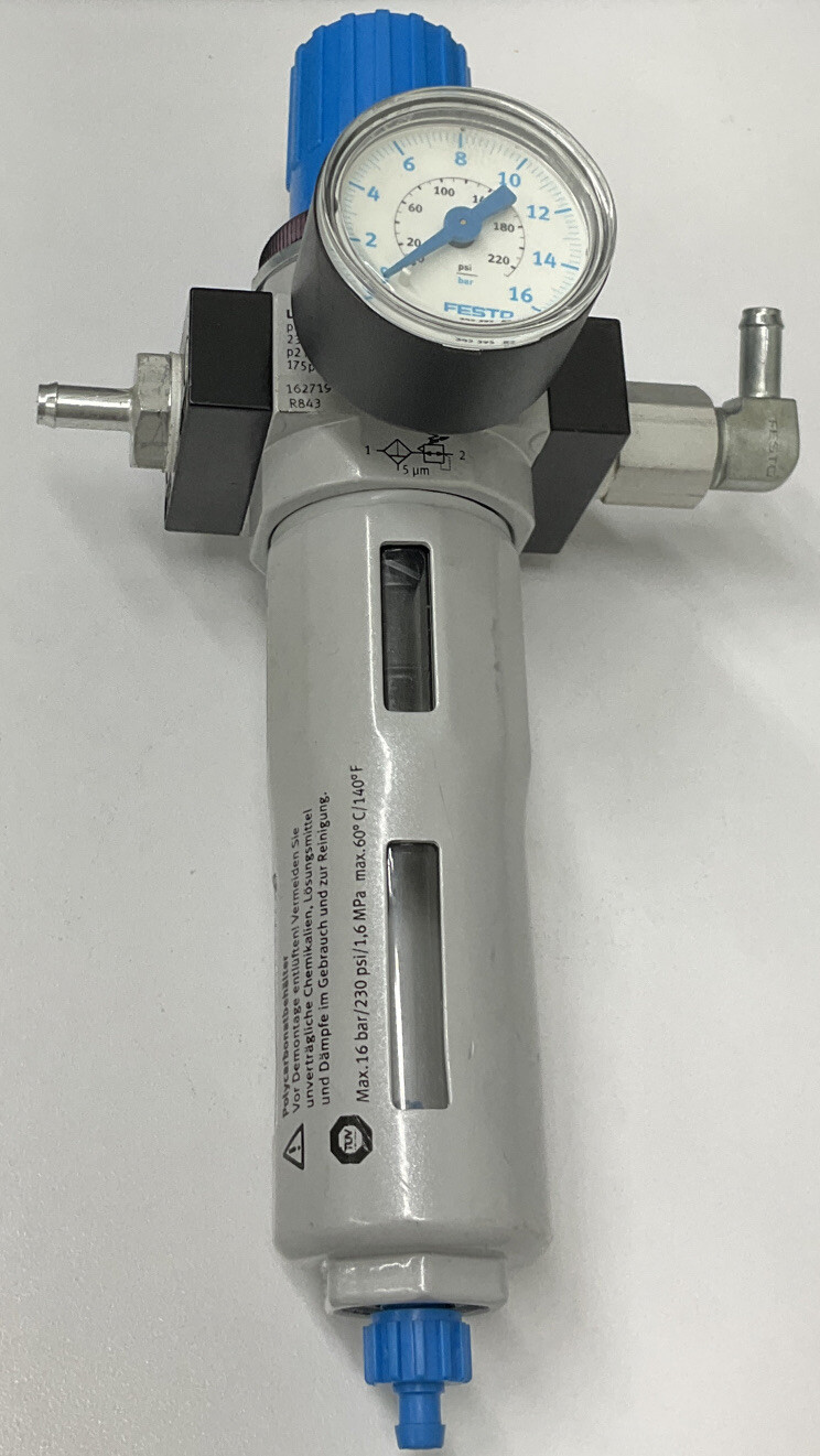 Festo LFR-D-5M Min Pressure Regulator w/ Gauge Max 230 PSI