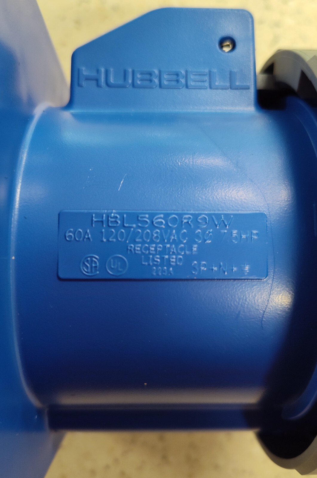Hubbell Receptacle HBL560R9W 60A 120/208VAC 30 7.5HP