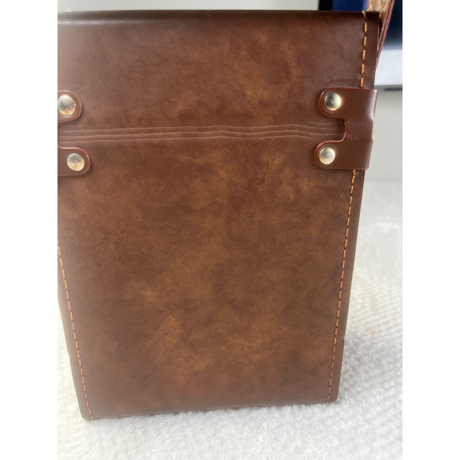 Bird Electronic Thruline Brown Faux Leather Hard Carrying Case Meter Box Vintage