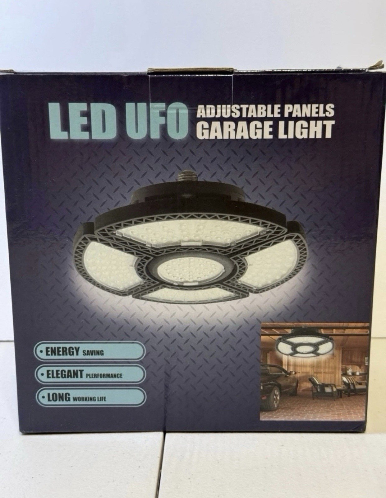 LED Garage Lights Bulb Led Shop Light with Deformable Panels Basement Ceiling