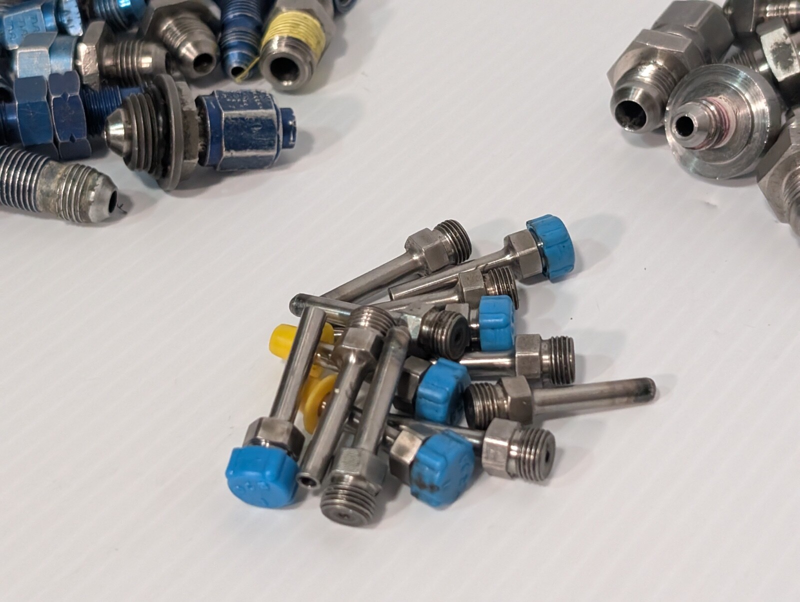 Mixed Lot of Steel Hose Fittings, Swivel Elbows, Universal, Flared Tube & more