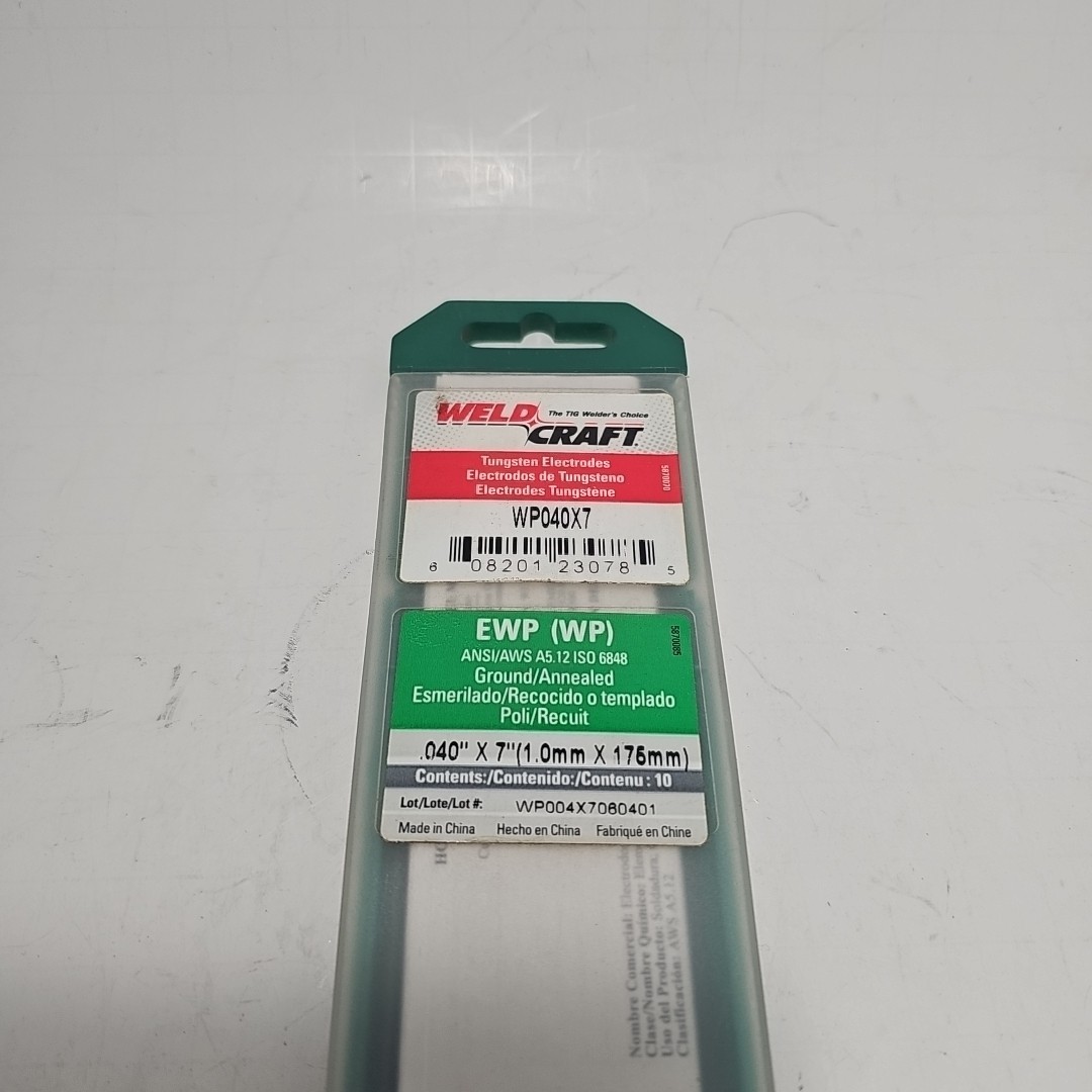 Miller Weldcraft WP040X7 Pure Tungsten Electrode .040″ X 7″ 10 pack Ground EWP