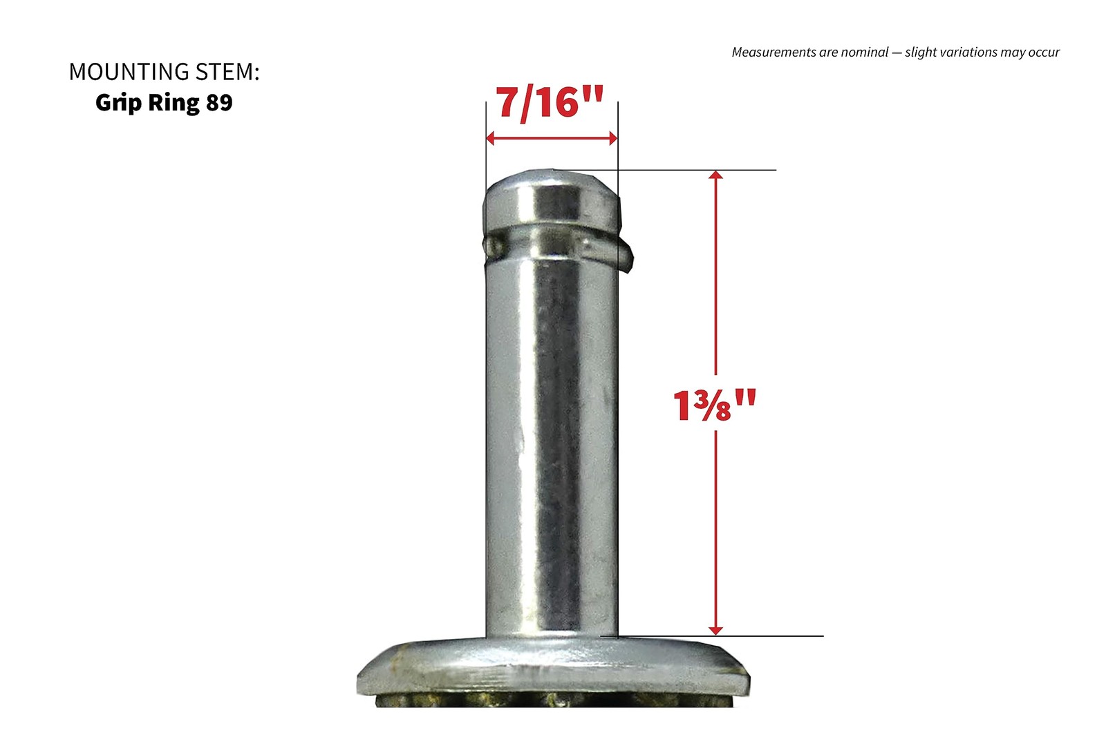 Shepherd Hardware 9807 3-Inch Swivel Stem Caster, Rubber Wheel, 3-Inch, Grey