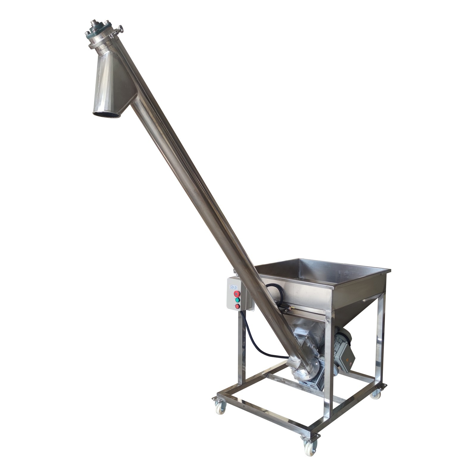 220V Screw Type Automatic Feeding Machine Movable Industrial Auger Conveyor