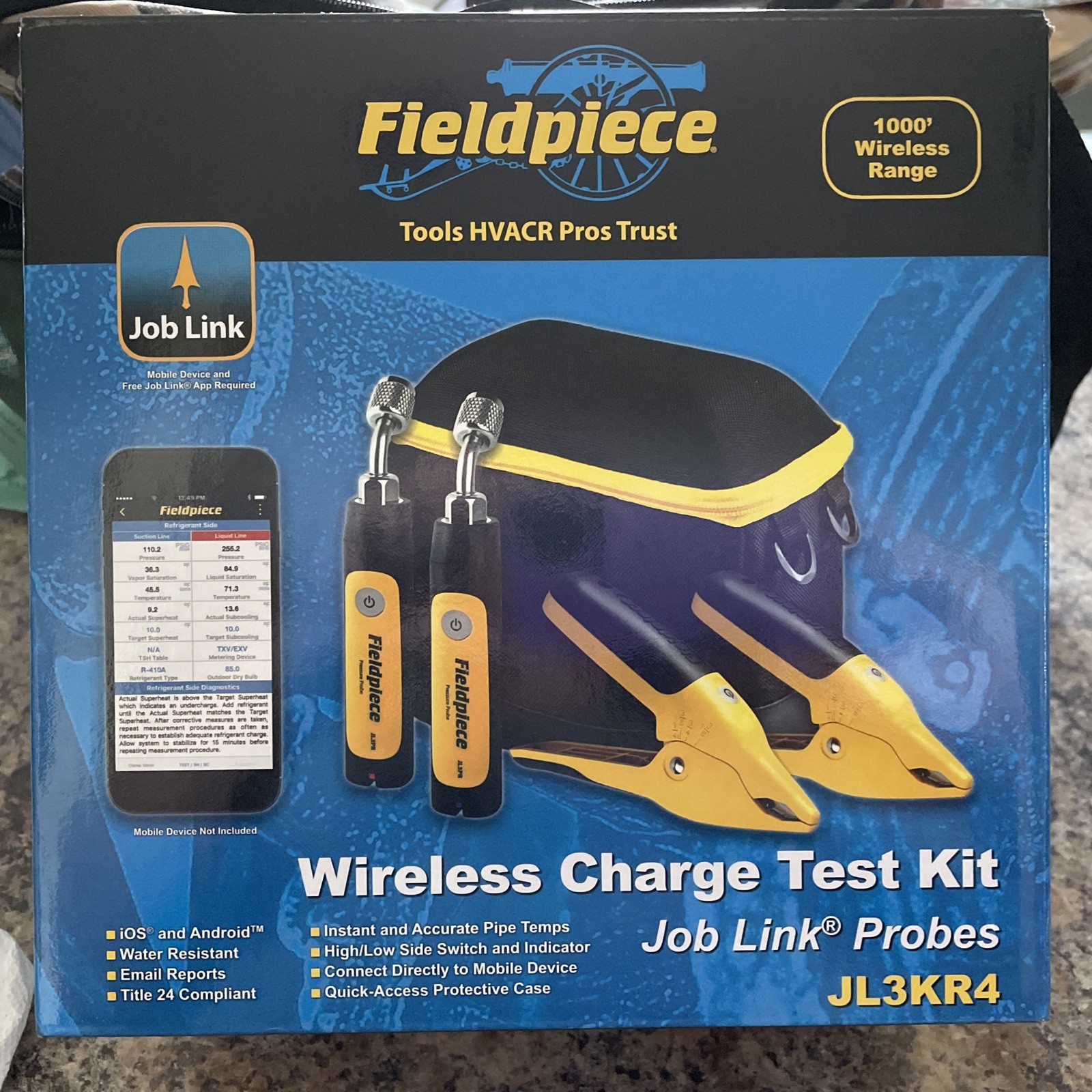Fieldpiece Job Link Probes Wireless Charge Test Kit – JL3KR4