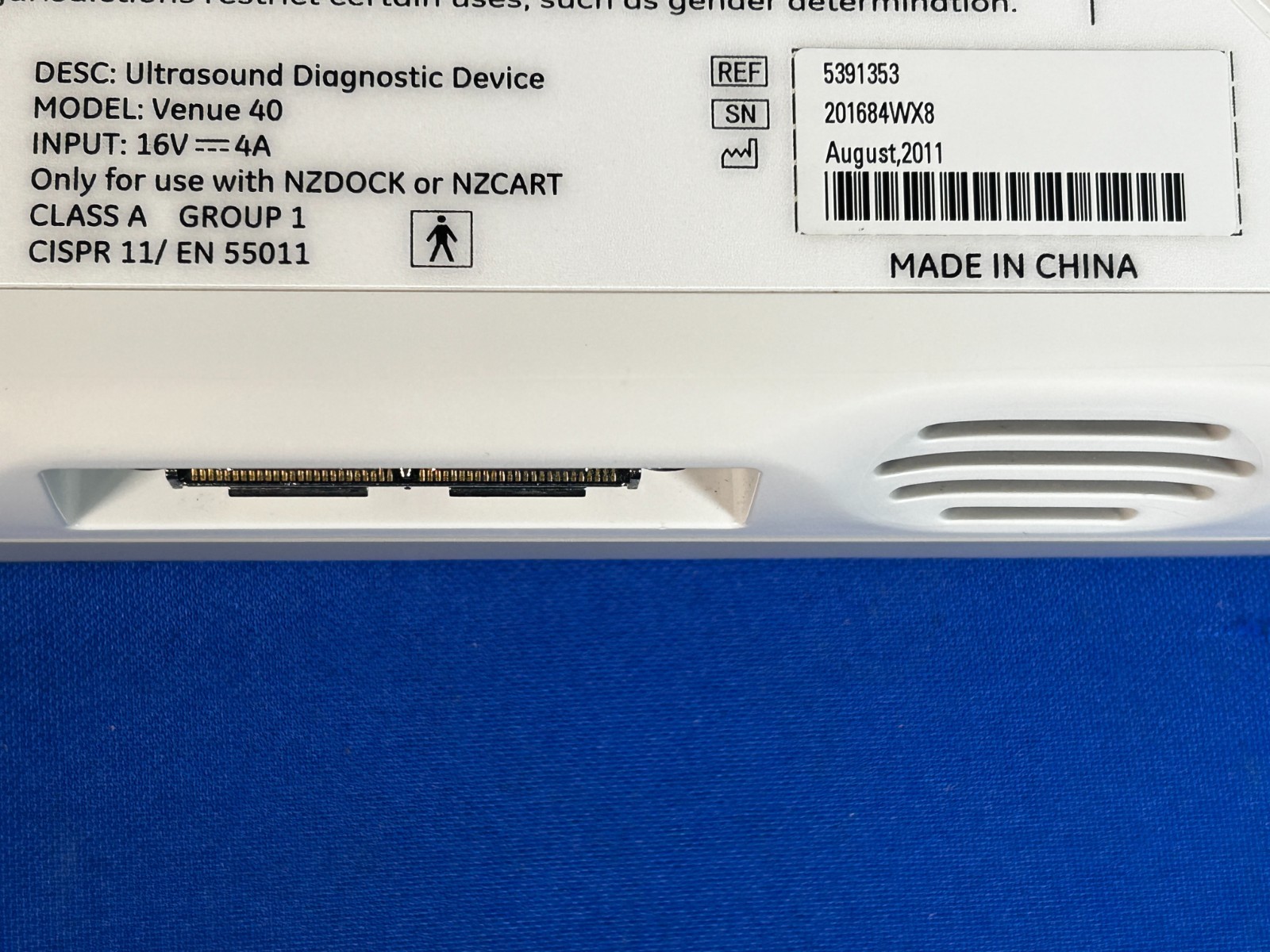 GE Venue 40 Anesthesia Ultrasound with GE 4C-SC Transducer