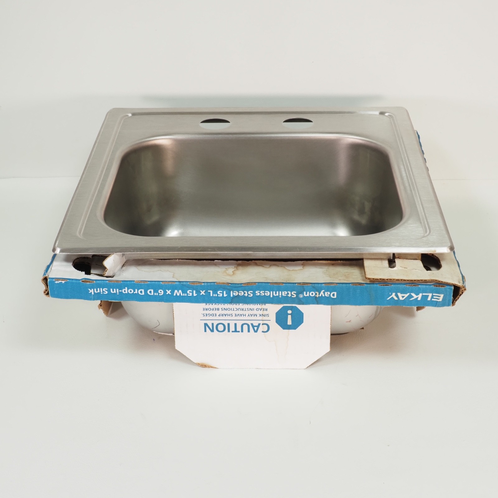 Elkay Dayton Stainless Steel 15″ x 15″ x 6″ Drop-in Bar Sink LWSB15156N 4351168