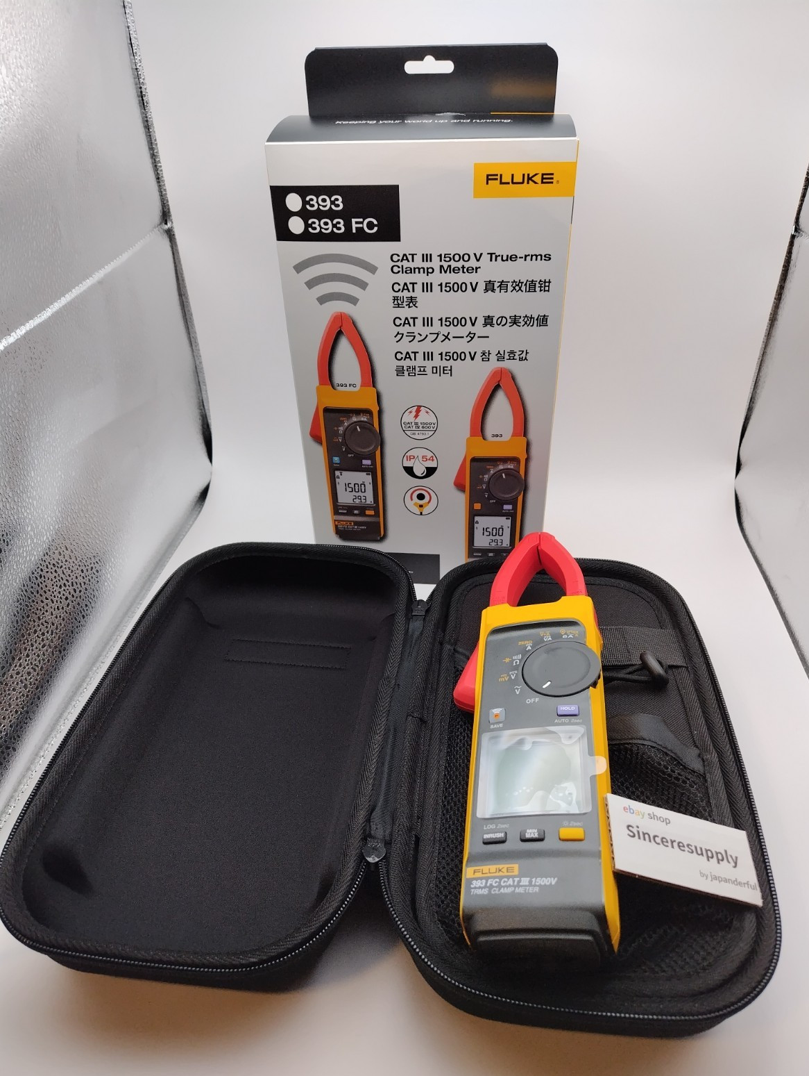 393FC Fluke Wireless Clamp Meter CAT III 1500V IP54 rating From Japan New
