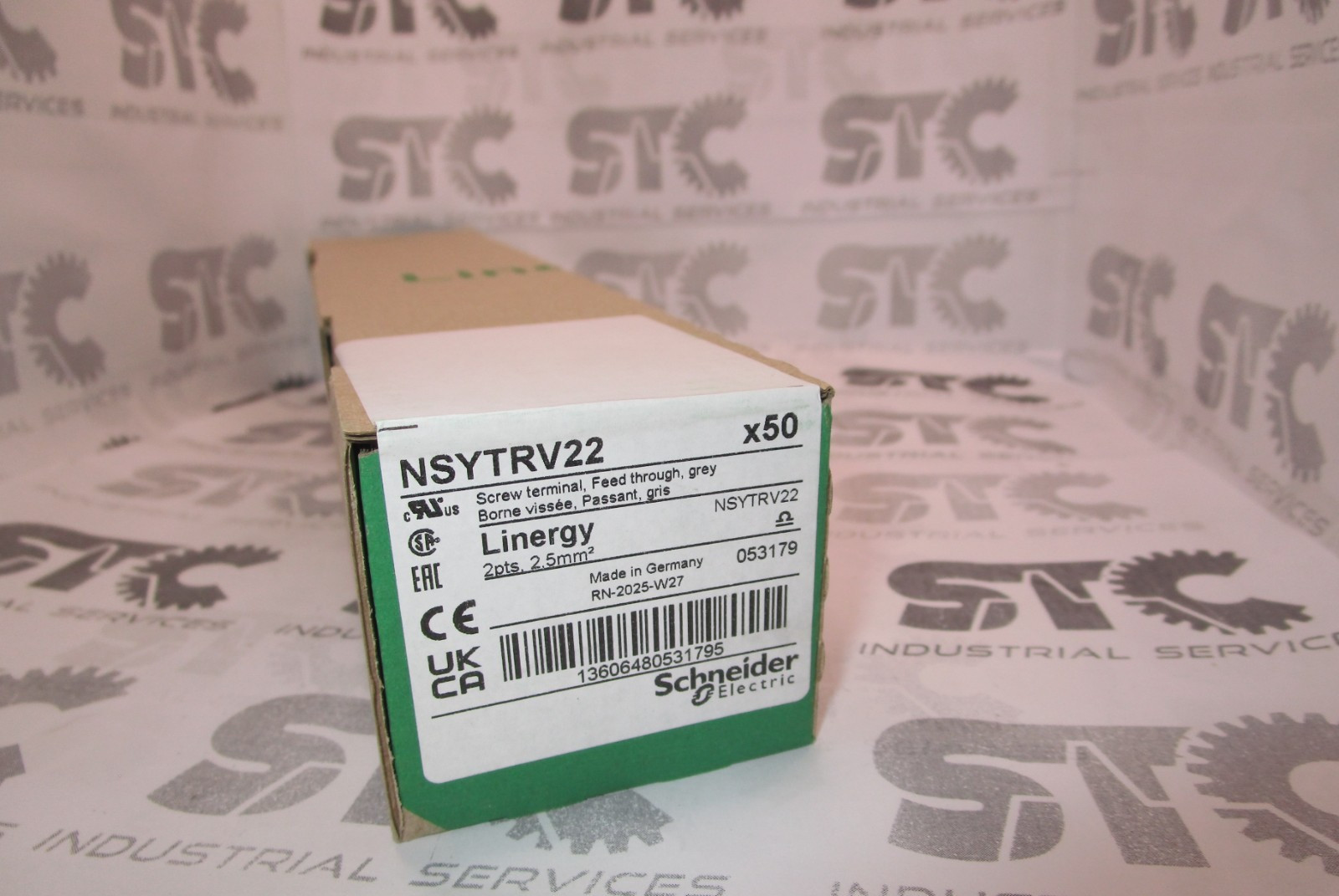 NSYTRV22 DIN Schneider Rail Mount Terminal Block – Price per 50x Box