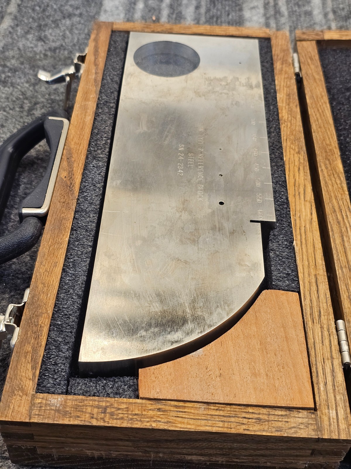IIW Type 2 Reference Block Steel SN 24-2342 Fitted Wooden Storage Case