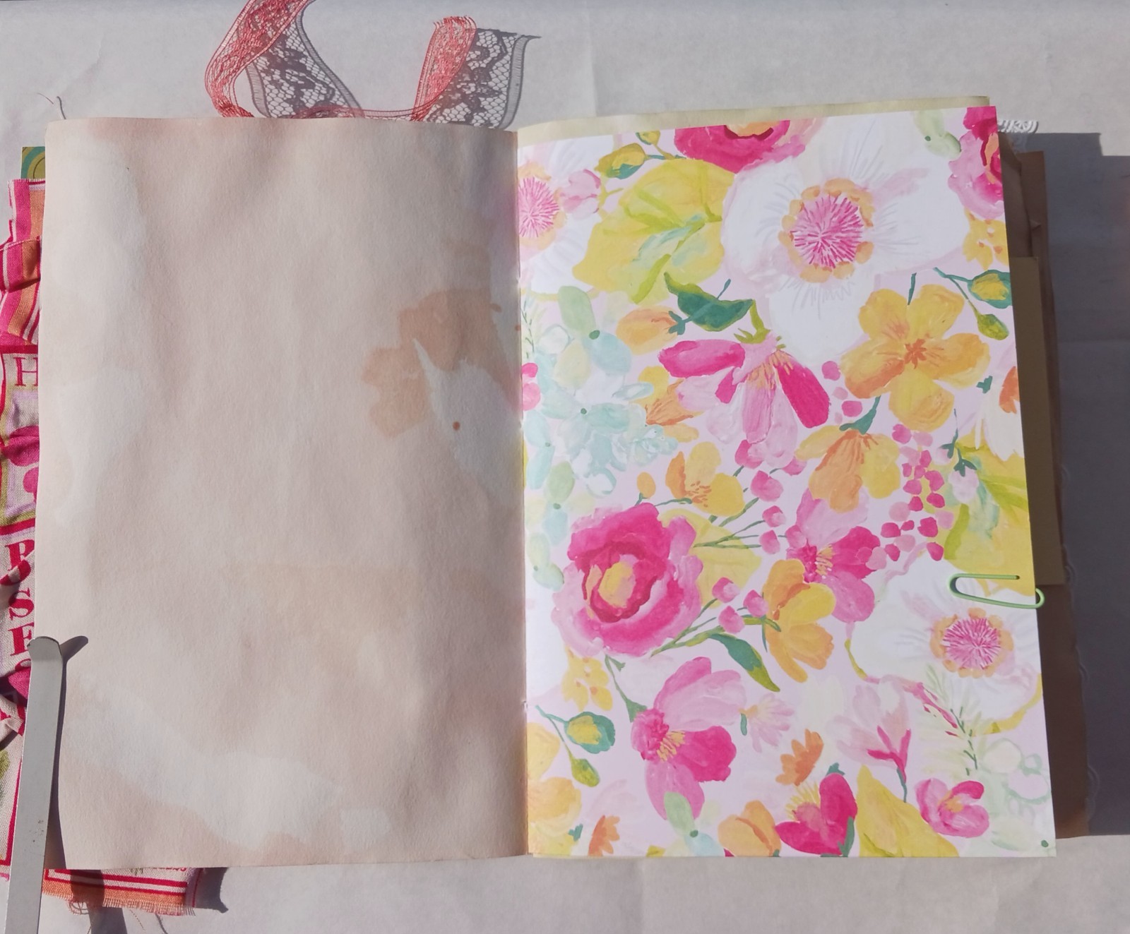 Garden Themed Junk Journal Soft Cover 50 pages