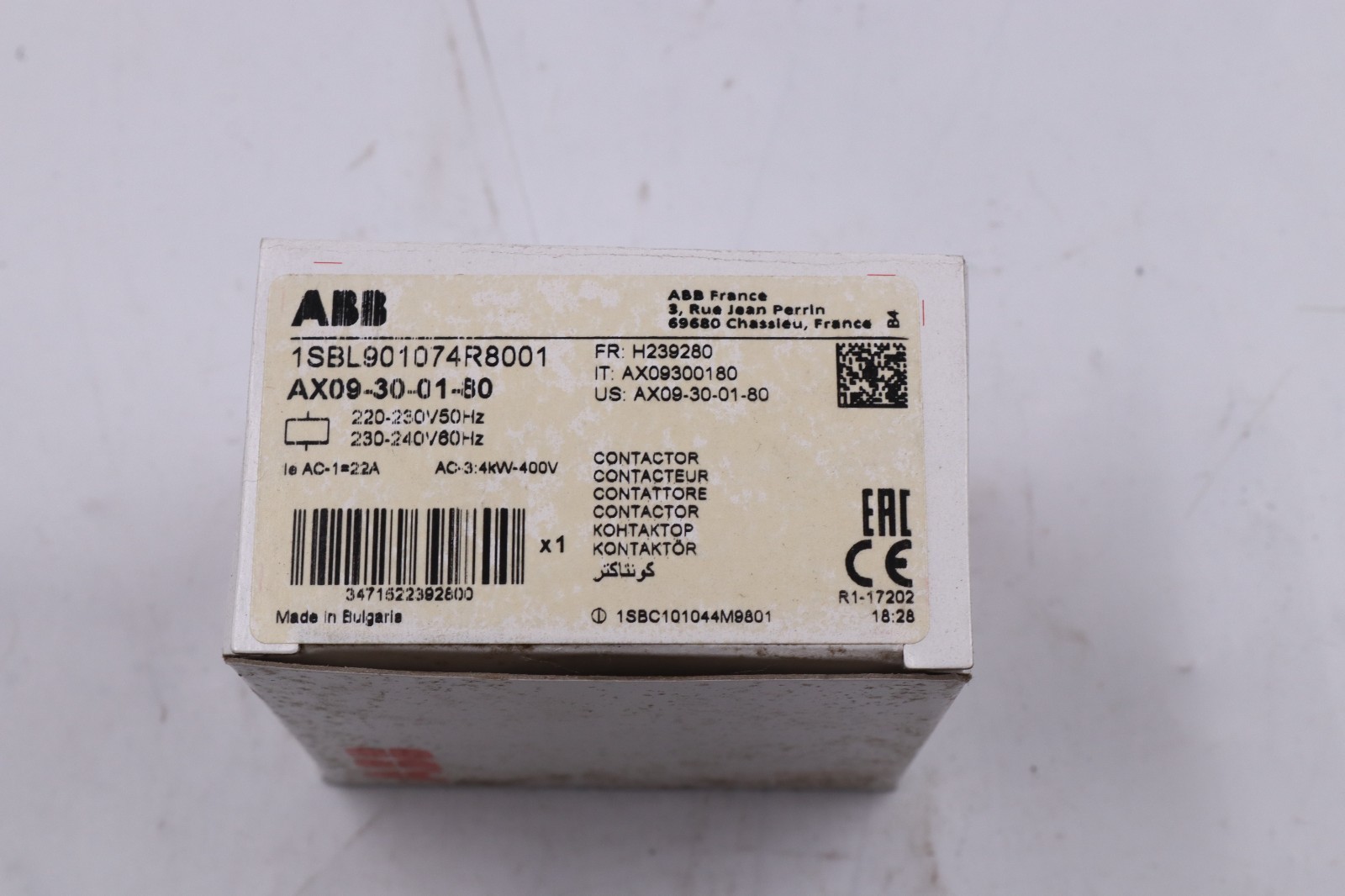 ABB AX09-30-01-80 MADE IN BULGARIA