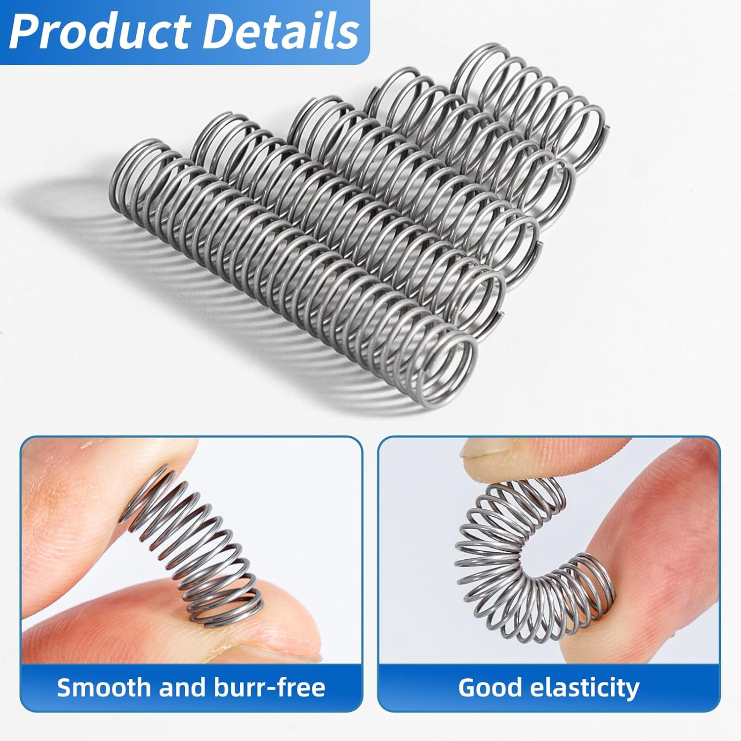 380-PCS Stainless Steel Compression Spring Kit 23 Sizes for Pen Repair & DIY