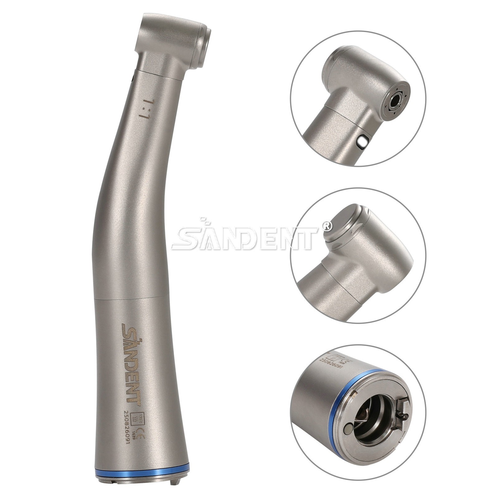 Dental 1:5 Fiber Optic LED Contra Angle Handpiece fit NSK E-Type Electric Motor