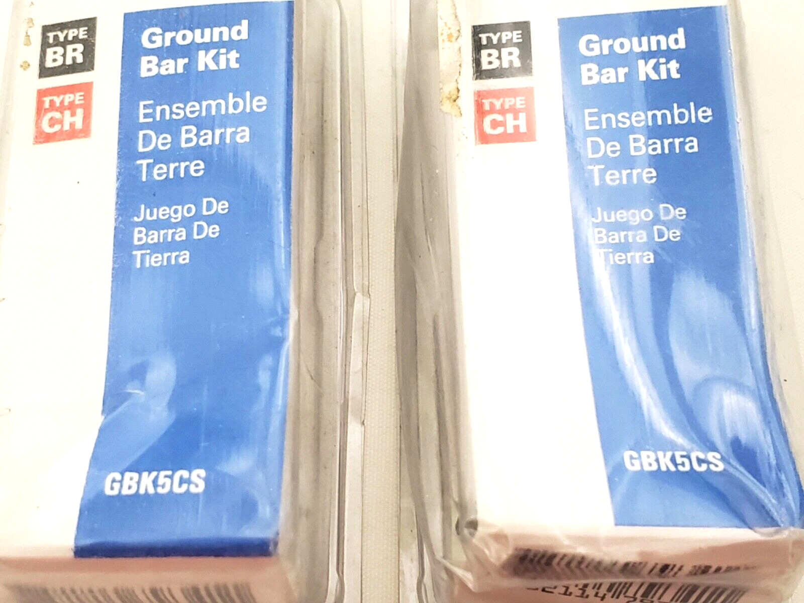 Lot of 2 Eaton GBK5CS 5 Terminal Ground Bars FOR TYPE CH & BR Load Centers